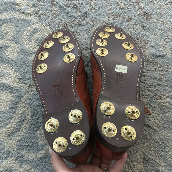 Vintage Dexter Men’s Golf Shoes Spikes Kiltie Leather Brown 8.5 - Picture 12 of 12